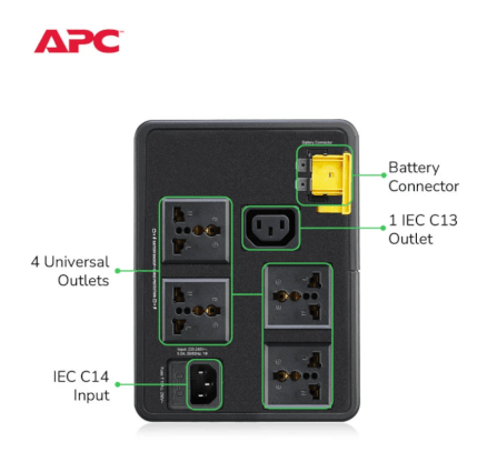 เครื่องสำรองไฟฟ้า APC 1200VA 250 วัตต์ รุ่น BVX1200LI-MS EASY UPS 5 ช่อง ป้องกัน ไฟตก ไฟเกิน_6